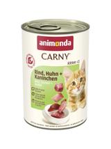 ANIMONDA Carny Kitten smak: wołowina, kurczak i królik 18x400g