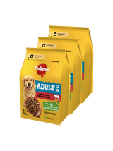 PEDIGREE Adult sucha karma dla psa z wołowiną 3x2,6 kg