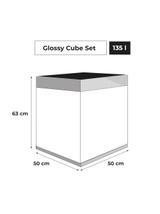 AQUAEL ZESTAW GLOSSY CUBEST 50 D&N SZARY+SZAFKA
