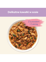 CAT CHOW Sensitive Karma dla kotów z łososiem i cukinią w sosie 10x85g