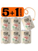 WILD FARM Pate Pork 5x800g + 800g GRATIS bezglutenowa karma dla psa