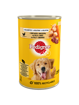 PEDIGREE Adult puszka 400g - mokra karma pełnoporcjowa dla dorosłych psów, z kurczakiem i marchewką w galaretce