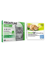 FRONTLINE Combo Spot-On koty pipeta (3x0,5ml) + Drontal - preparat przeciwpasożytniczy dla kotów 2tabl.