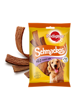 PEDIGREE Schmackos 144g - przysmak dla psów (z wołowiną, z kurczakiem, z jagnięciną, z kaczką)