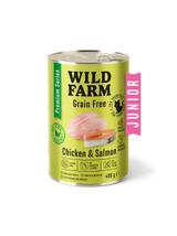 WILD FARM Premium Grain Free Chicken and Salmon Junior 400g  - bezzbożowa karma dla kociąt