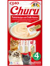 INABA  Churu przysmak dla kota o smaku tuńczyka i kraba 4x14g