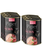 DOLINA NOTECI Piper dla kota z łososiem 6x400g