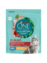PURINA ONE DualNature Cranberry Karma dla dorosłych kotów kurczak jako pierwszy składnik 750g