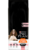 Purina Pro Plan Medium & Large 7+ Sensitive Optiderma, łosoś i ryż 14kg  + niespodzianka dla psa GRATIS!