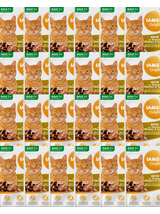 IAMS-Naturally karma dla dorosłych kotów, z aromatycznym kurczakiem i indykiem w sosie 24x85g