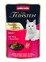 ANIMONDA Cat Vom Feinsten Adult Wołowina + filet z indyka saszetka 18x85g