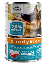 Frendi kawałki w delikatnym sosie z indykiem i wątróbką mix smaków 16x1250g