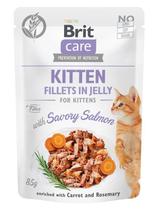 BRIT CARE Cat  Pouches Kitten Fillets in Jelly with Savory Salmon 85g