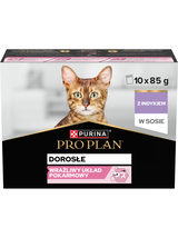 PRO PLAN Delicate Digestion Mokra karma dla kotów z indykiem w sosie 10x85g