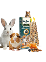 HERBEE cruncher dla gryzoni i królików 115g 2w1 miodowy i migdałowy z amarantusem