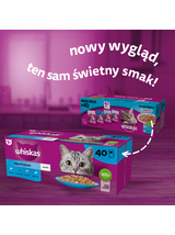 WHISKAS mokra karma dla kota rybne smaki w galaretce 160x85g