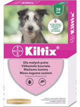 Kiltix Obroża dla małych psów 38 cm+ Cestal Dog Plus tabletki na odrobaczanie psów 2 sztuki