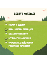 ADVENTUROS Training Przysmaki dla psów Bogate w Łososia 115g