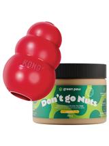 KONG Classic L + Green Paw Don’t go Nuts 350g - Masło orzechowe z CBD dla psów (Human Grade)