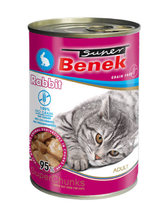 Super Benek KOT bezzbożowe kąski z królikiem w sosie 415g