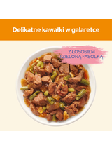 PURINA Cat Chow Adult Karma dla kotów z łososiem i zieloną fasolką w galaretce 10x85g (7+3 GRATIS)