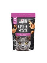 PAN MIĘSKO Kawałki w sosie Kurczak z krewetkami 12x85g dla kota