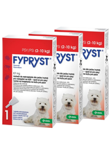 KRKA Fypryst Spot On krople na pchły i kleszcze dla psa 2-10 kg 67 mg/0,67 ml 3szt