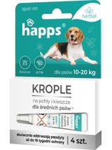 HAPPS Herbal - krople na pchły i kleszcze dla średnich psów 10-20kg