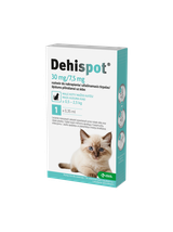 KRKA Dehispot 30 mg/7,5 mg roztwór do nakrapiania dla małych kotów