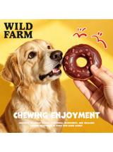 WILD FARM donut kolagenowy z kaczką i truskawkami 7cm 10x50g przysmak dla psa