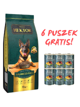 HEKTOR BALANCED Adult 15kg+ WILD FARM Superfood Beef 6x400g GRATIS!!!
