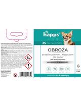 HAPPS - obroża przeciw pchłom i kleszczom dla małych psów 35cm