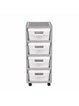 Curver Regał ażurowy Infinity 4x11 L szaro-biały