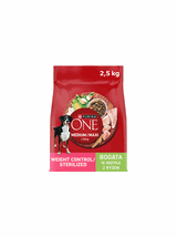 PURINA ONE Weight Control/Sterilized Medium/Maxi Karma dla psów bogata w indyka z ryżem 4x2,5 kg