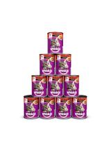 WHISKAS Adult puszka 12x400 g - mokra karma pełnoporcjowa dla dorosłych kotów, kawałki z wołowiną w sosie