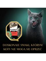 SHEBA Classics tacka 22x85 g – mokra karma pełnoporcjowa dla dorosłych kotów, z wołowiną, w terynie