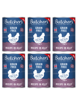 BUTCHER'S Original Recipe in Jelly, karma dla psa, kawałki z kurczakiem w galaretce 24x400g
