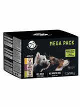 PetRepublic karma mokra dla psów małych ras kawałki w delikatnym sosie MIX 3 smaków 12x100g