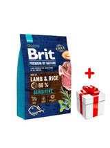 BRIT Premium By Nature Sensitive Lamb 3kg + niespodzianka dla psa GRATIS!