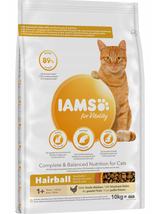 IAMS-Sucha karma for Vitality Hairball dla dorosłych i starszych kotów, z kurczakiem 10kg