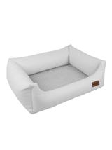 RECOBED kanapa Linkoln ekoskóra biało- szary L100x80cm
