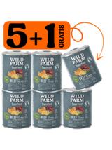 WILD FARM Superfood Beef (Wołowina z dynią, ziemniakami i natką pietruszki) 5x800g + 800g GRATIS bezzbożowa karma dla psa