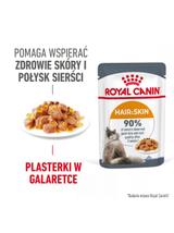 ROYAL CANIN Hair&Skin 12x85g w galaretce karma mokra w galaretce dla kotów dorosłych, zdrowa skóra, piękna sierść + niespodzianka dla kota GRATIS!
