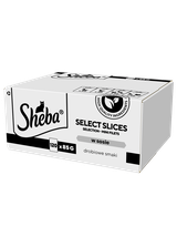 SHEBA Selection Select Slices Drobiowe Smaki saszetki 120x85 g – mokra karma pełnoporcjowa dla dorosłych kotów, w sosie