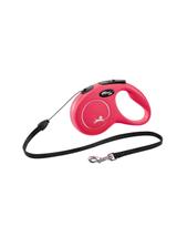 FLEXI Smycz oryginalna New Classic czerwona S 5m do 12kg- linka