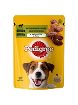 PEDIGREE Adult saszetka 100 g - mokra karma pełnoporcjowa, kawałki bogate w mieszankę jagnięciny i wątróbki w galaretce dla dorosłych psów