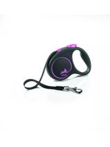FLEXI Smycz oryginalna Black Design różowa L - 5m do 50kg - taśma