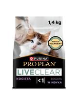 PRO PLAN LiveClear Karma dla kociąt bogata w indyka 1,4 kg