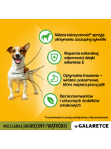 PEDIGREE Adult saszetka 12x100 g - mokra karma pełnoporcjowa, kawałki bogate w mieszankę jagnięciny i wątróbki w galaretce dla dorosłych psów