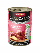 ANIMONDA GranCarno Sensitiv  Adult Dog smak: Wołowina, Ziemniaki 12x400g